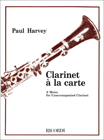 HARVEY - CLARINET A LA CARTE - CLARINETTE ET PIANO