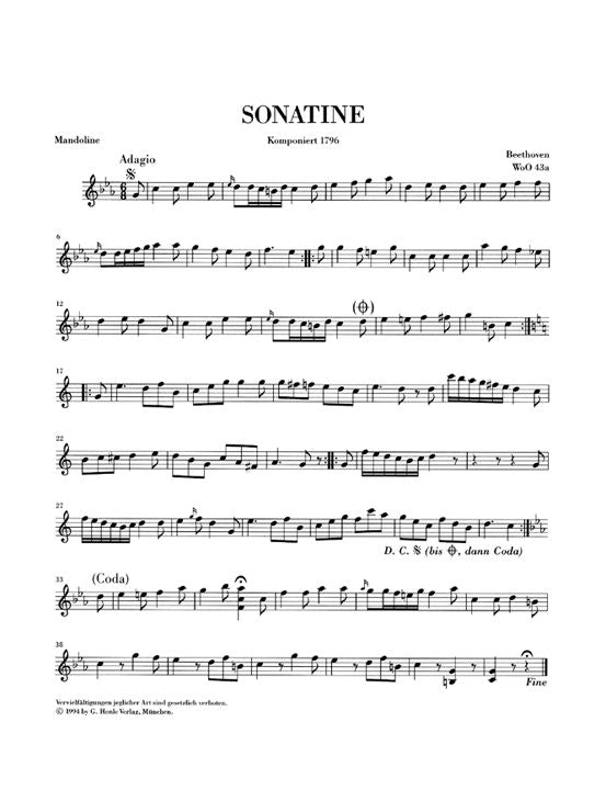 BEETHOVEN L.V. - WORKS FOR MANDOLIN AND PIANO