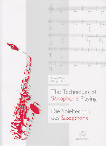 Weiss & Netti - The Techniques Of Saxophone Playing - Occasion