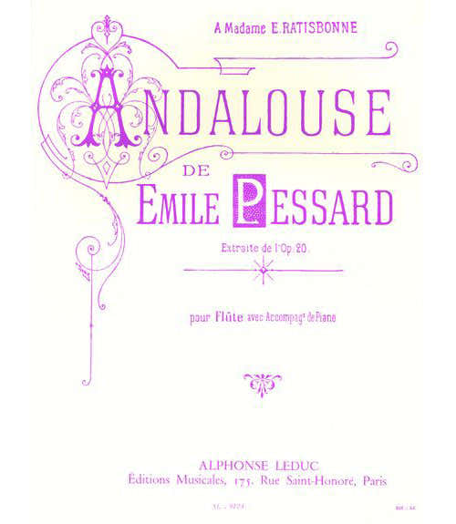 Pessard E. - Andalusische Op.20 - Flöte und Klavier