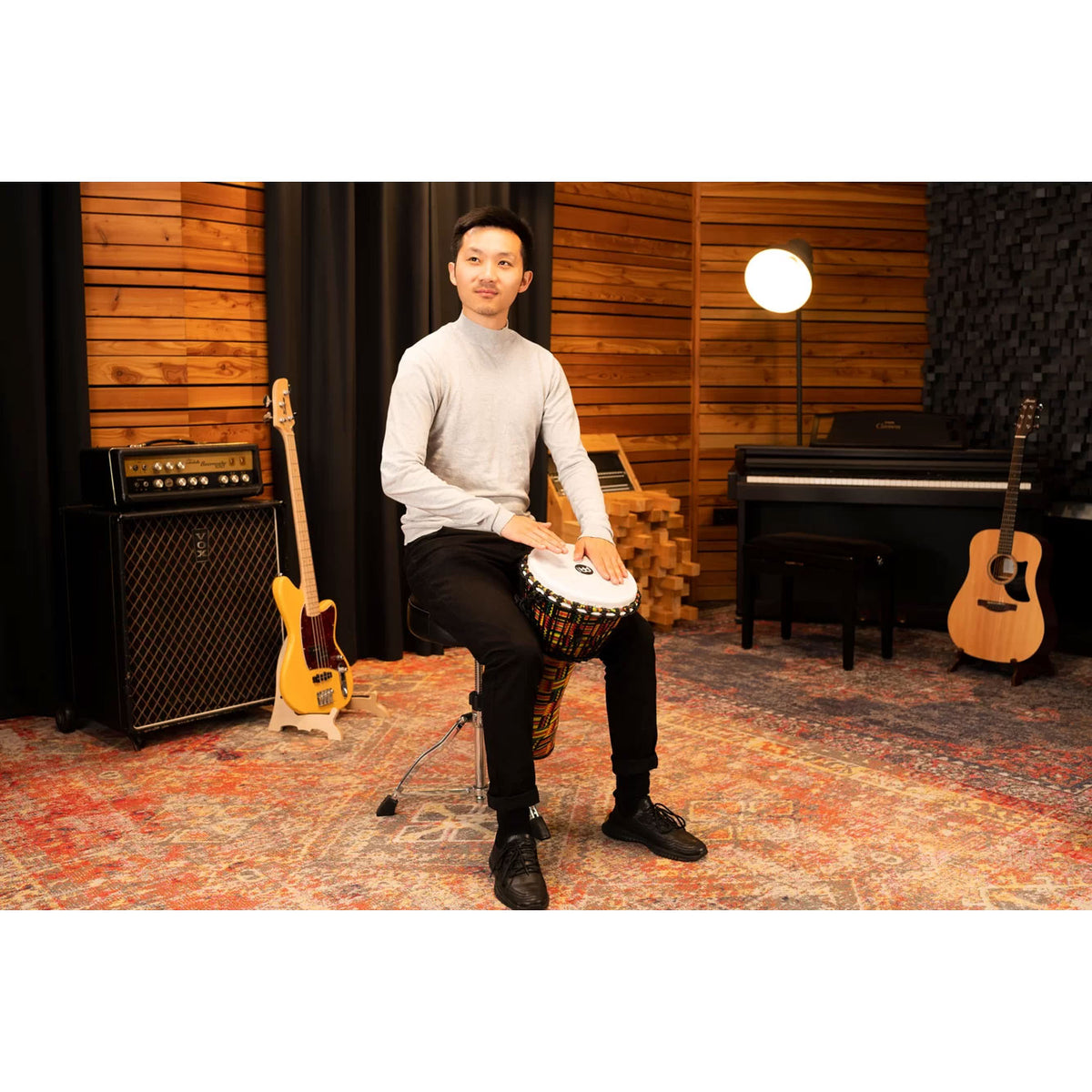PERCUSSION 10" ROPE TUNED TRAVEL SERIES DJEMBE SYNTHETIC HEAD (PATENTED) SIMBRA