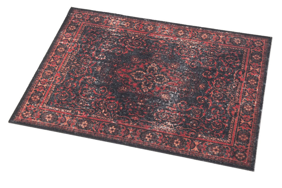 VPA-BLR Teppich Vintage Persian Club Series 80 X 60CM Rutschfest Schwarz Rot