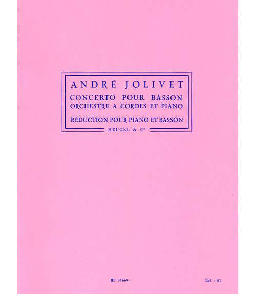 Heugel Jolivet A. - Concerto Pour Basson
