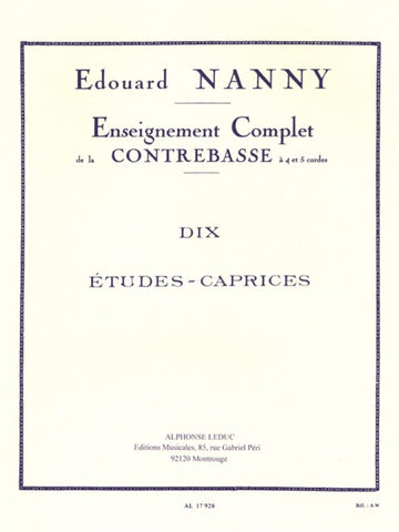 NANNY EDOUARD - 10 ETUDES CAPRICES - CONTREBASSE