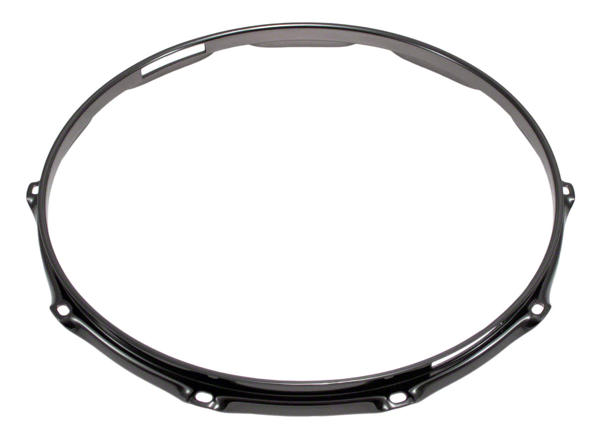 H30-14-10S-BK - 14" SPANNREIFEN SNAREUNTERSEITE 10-LOCH SCHWARZE SUPER DREIFACHE FLANSCH 3.0MM