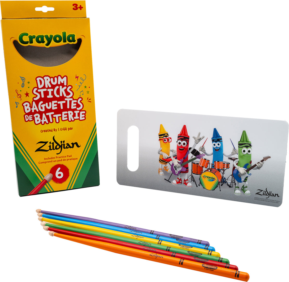 ZKIDS Pack Crayola 6 Drumstick + Pad