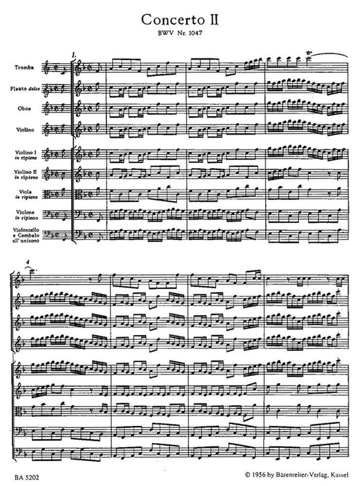 Bach J.S. - Concerto Brandebourgeois N°2 En Fa Majeur BWV 147 - Conducteur