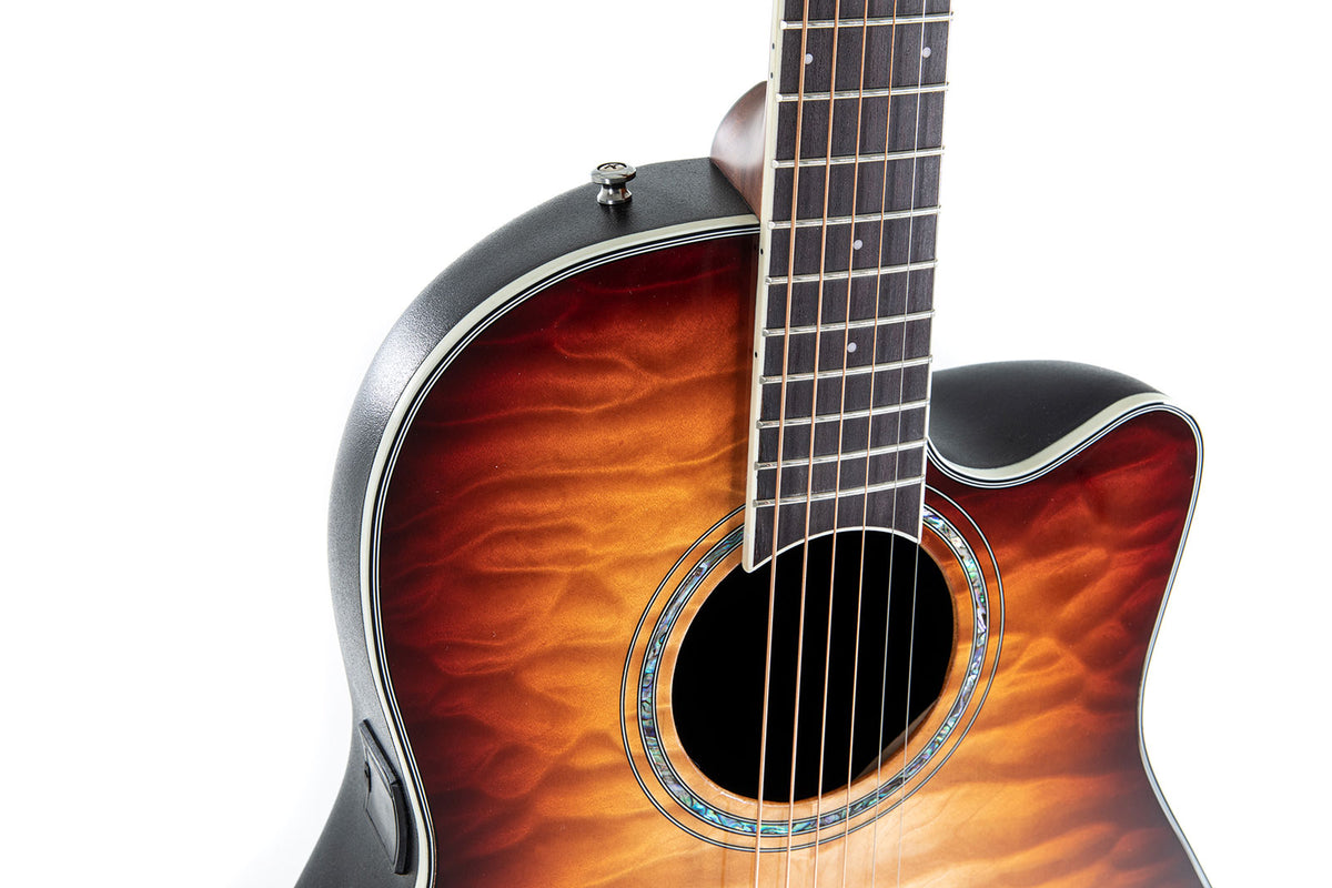 E-Akustikgitarre Celebrity Traditional Plus Mid Cutaway Cognac Burst Gloss