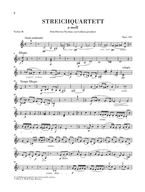Beethoven L.V. - Streichquartett in a-Moll Op. 132