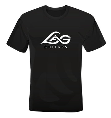 T-Shirt LÂG Schwarz Logo Weiß L