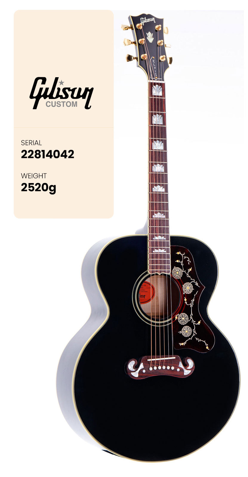 SJ-200 Signatur Elvis Ebenholz CS MC