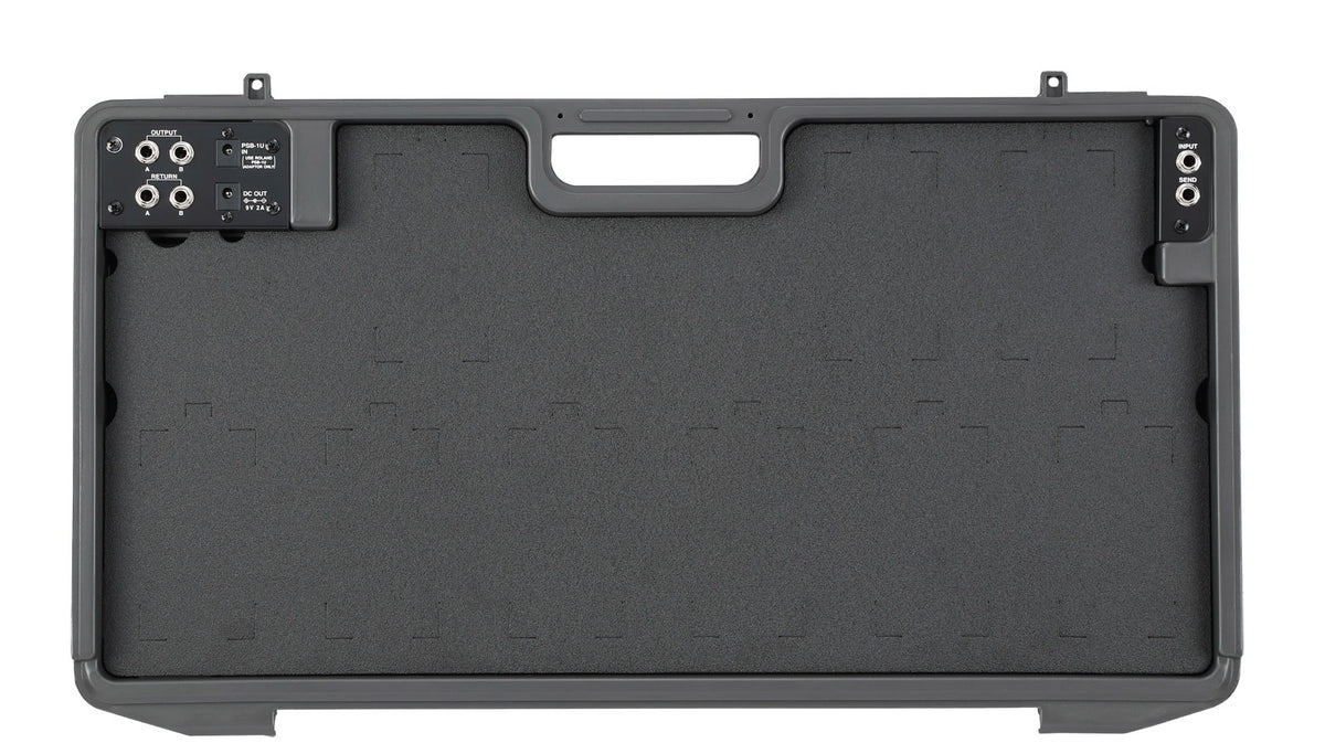 BCB-90X MOLDED PLASTIC CARRY CASE WITH I/O INTERFACE FOR 9 PEDALS + DAISY CHAIN POWER CABLE