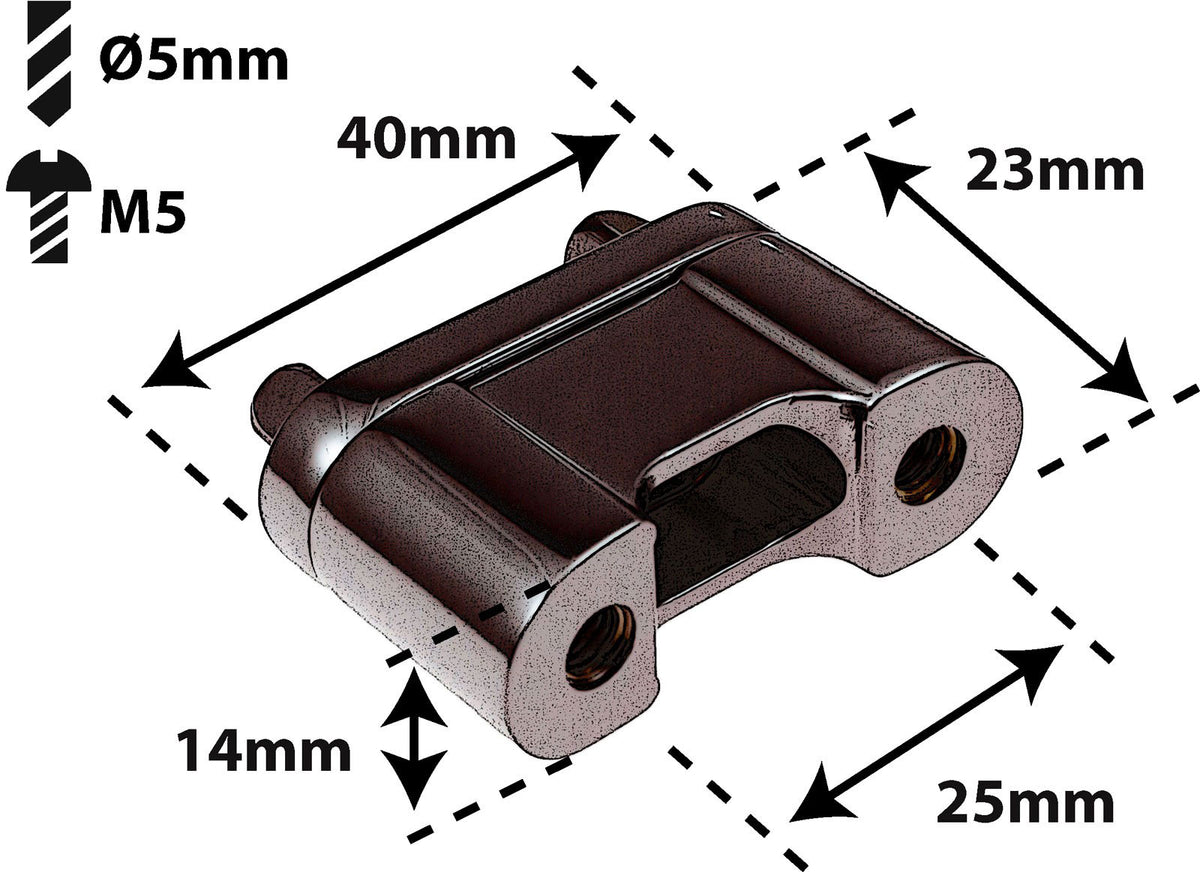 STOB4-BK Gegenplatte aus Druckguss "deluxe" für Snare-Abhebung Schwarz 25mm