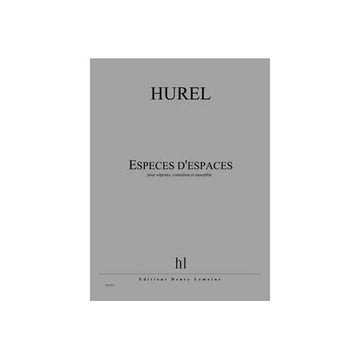 Hurel Philippe - Eces D'Aces - Soprano Comedien Et Ensemble