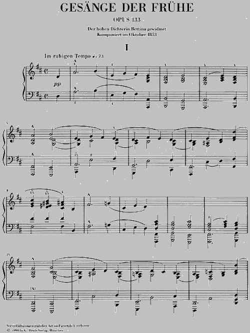 Schumann R. - Gesange Der Fruhe Op. 133