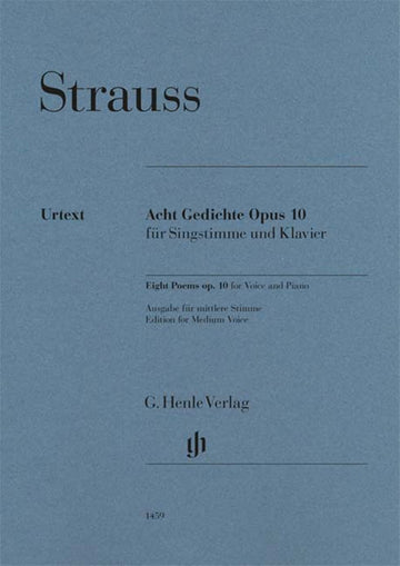 Strauss - Acht Gedichte Op. 10 - Chant et Piano