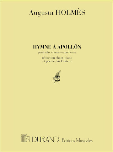 AUGUSTA HOLMES - HYMNE A APOLLON - CHANT & PIANO