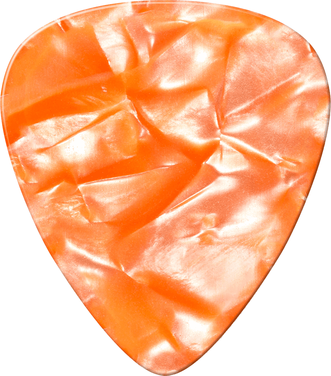 12 x Orangefarbenes Zelluloid-Perloid dünn