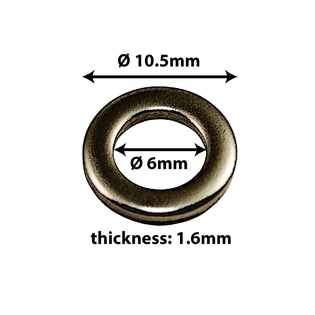 SW-BK - Schwarze Metall-Unterlegscheibe Für Zugstäbe (X20)