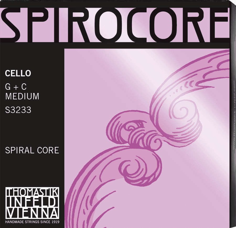 CELLO STRINGS SPIROCORE SPIRAL CORE G+C WOLFRAM MEDIUM SET