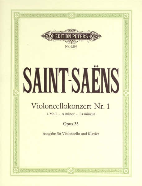 SAINT-saëns Camille - Concerto No.1 In A Minor Op.33 - Cello And Piano