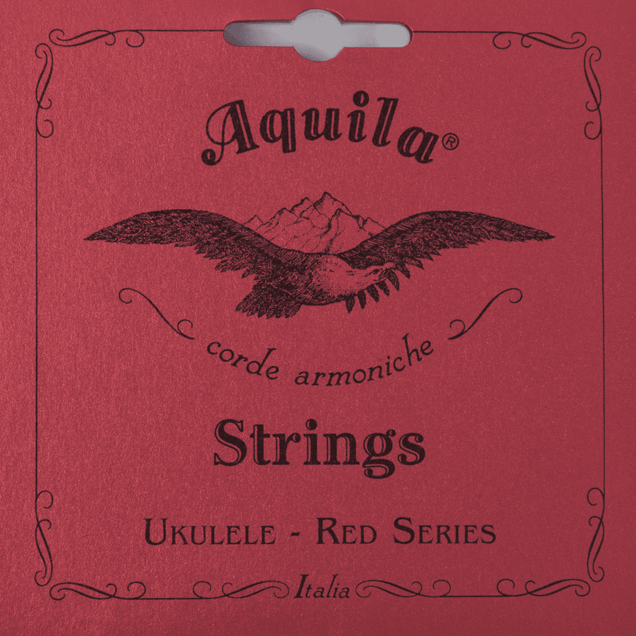 Reds Tenor-Ukulele-Satz GCEA G Tief Rot Umsponnen