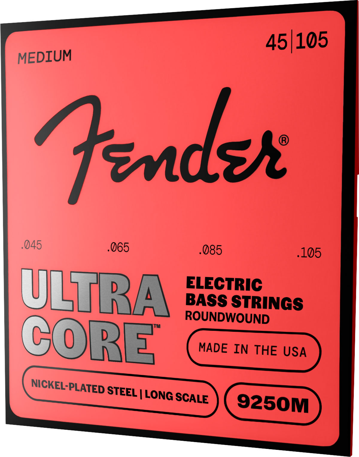 Ultracore Basssaiten, vernickelter Stahl, Kugelenden, 9250M 45-105, (4)