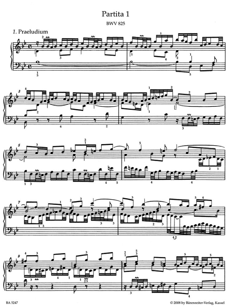 Bach J.S - Six Partitas BWV 825-830 - Piano