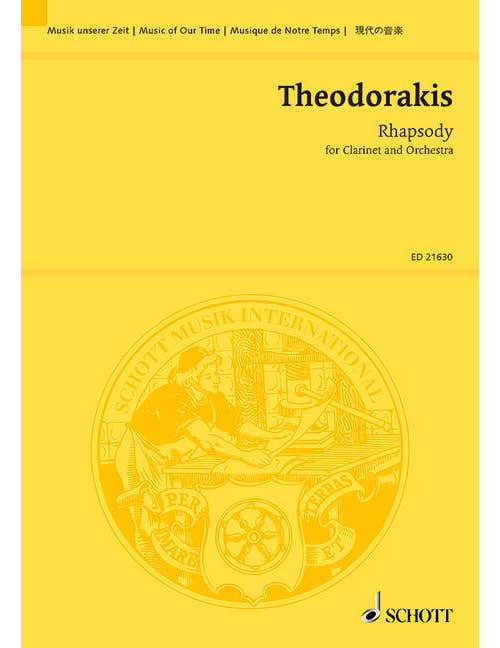 Theodorakis - Rhapsodie - Clarinette et Orchestre