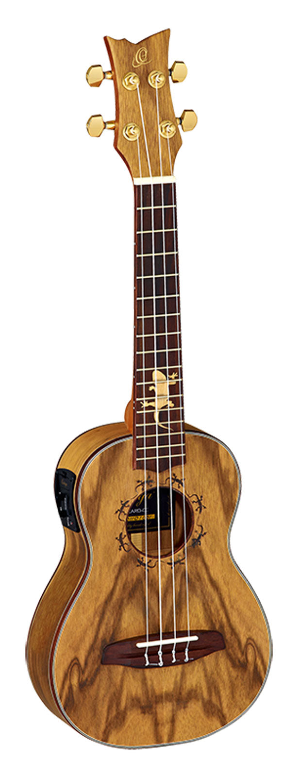 Ortega Konzert-Ukulele Lizard EQ