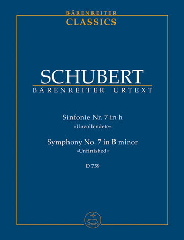 SCHUBERT FRANZ - SINFONIE N. 7 IN H "UNVOLLENDETE" D 759