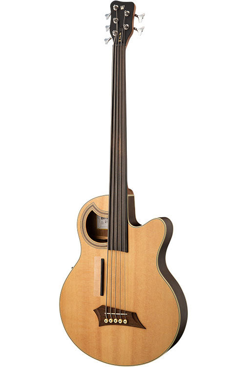 RockBass Alien Deluxe Hybrid Thinline 5 bundlos Natur Satin