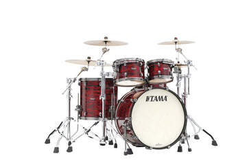 STARCLASSIC MAPLE STAGE 22 DRUM KIT SMOKED BLACK NICKEL SHELL HARDWARE RED OYSTER