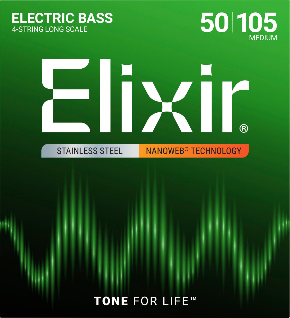 NANOWEB STAINLESS STEEL ELECTRIC BASS STRINGS MEDIUM SET 50-70-85-105