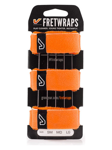FretWraps 3er-Pack Leuchtorange - Groß