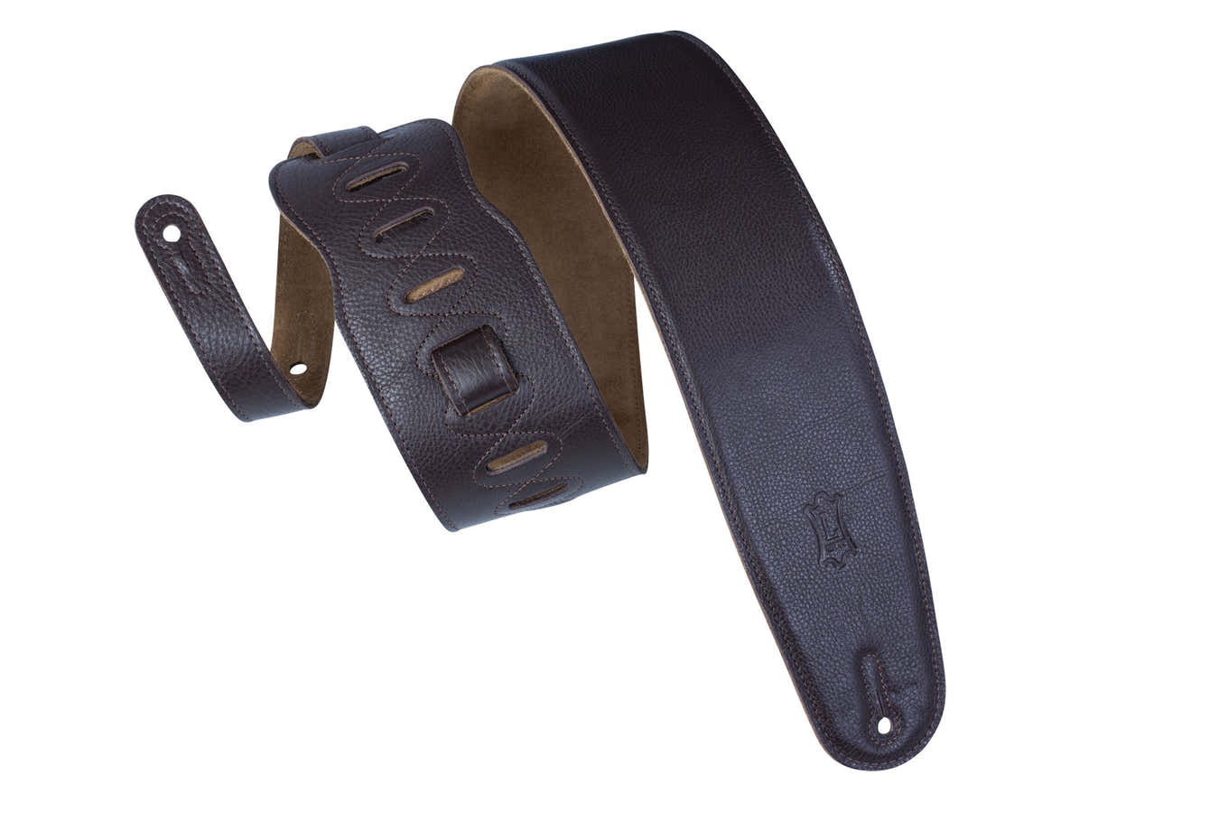 Gepolstertes Leder Mit Wildleder-Rückseite Für Bass 9cm - Dunkelbraun
