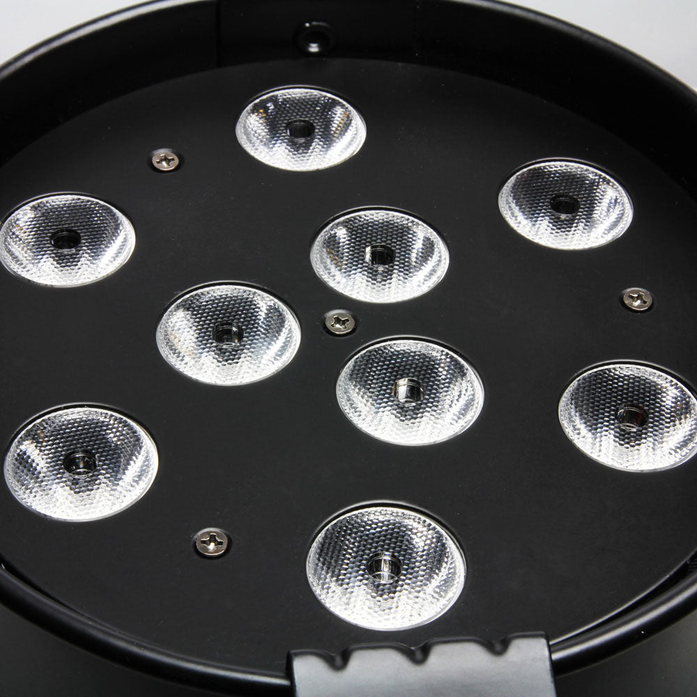 PAR 56 CAN 3W BS - Dreifarbiger LED-PAR-Scheinwerfer (RGB) - 9 X 3 W - Schwarzes Gehäuse