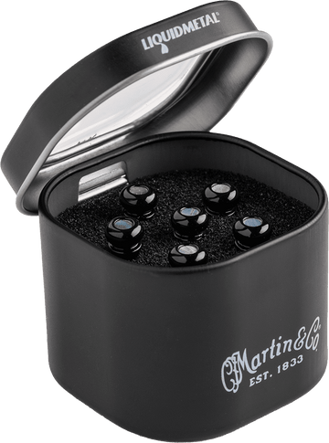 LIQUID METAL BRIDGE PINS BLACK PAUA