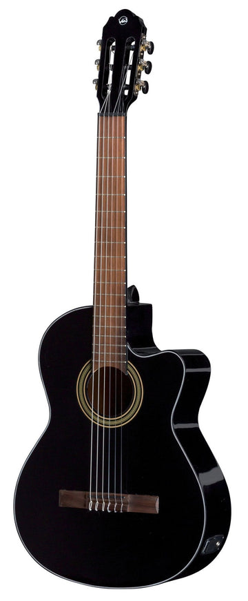 E-Akustik Klassikgitarre Student Schwarz E-Akustik Schwarz