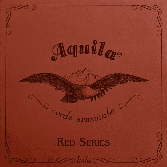 Reds Neapolitanische Mandoline-Satz,AA,DD,GG G Umsponnen Rot