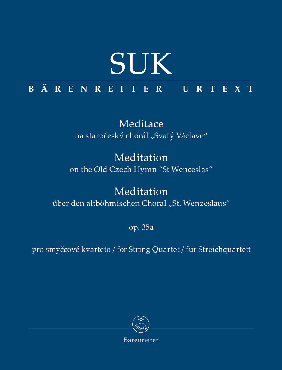Suk Josef - Meditation On The Old Czech Hymn "ST Wenceslas" Op.35a - Conducteur