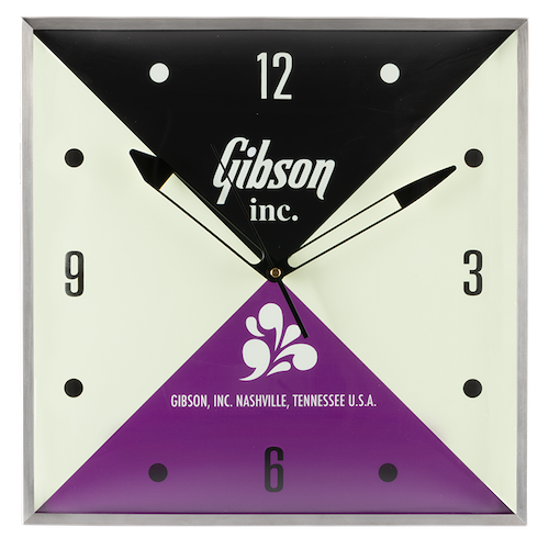 Home Office And Studio Gibson Vintage Lighted Wall Clock - Gibson Inc. Sign