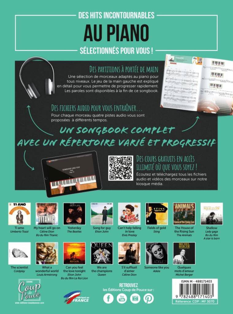Songbook Piano - Pop Et Cinéma
