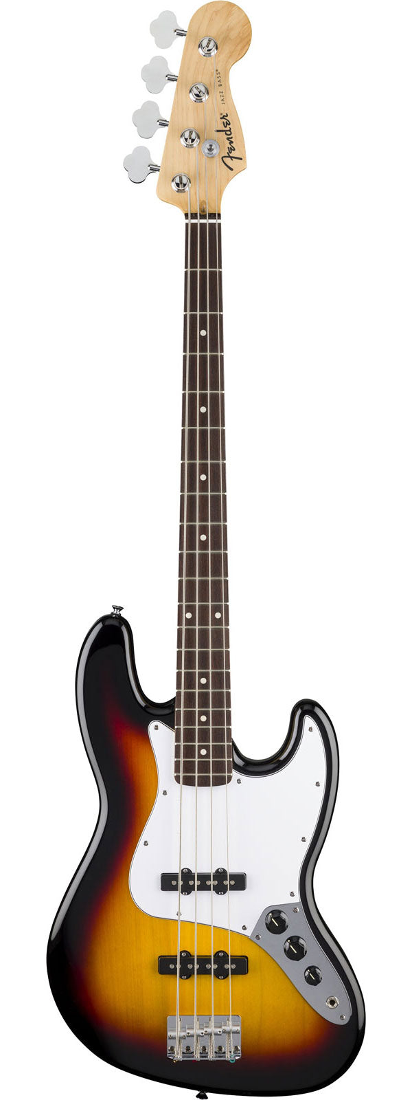 Standard Jazz Bass LRL weißes Schlagbrett 3-Color Sunburst