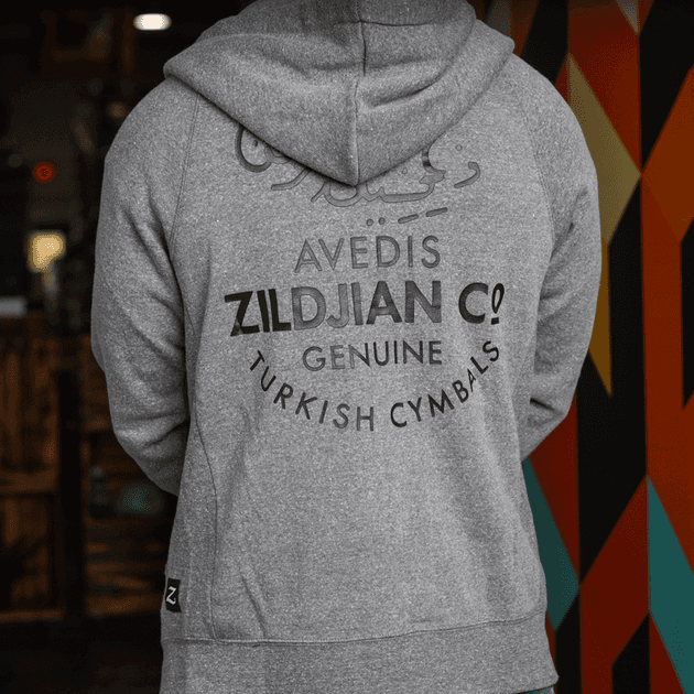 "XL" Graue Zildjian Kapuzenjacke
