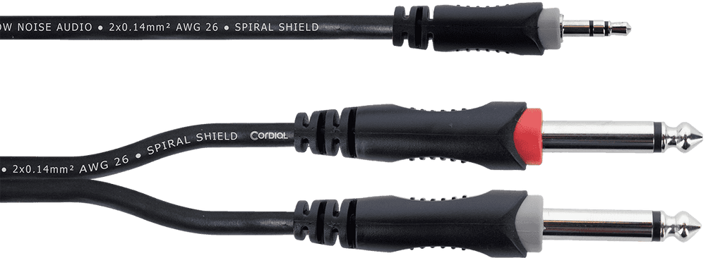 Cordial Kabel Y Abzweigkabel Mini-Klinke Stereo / 2 Mono-Klinken 1 m
