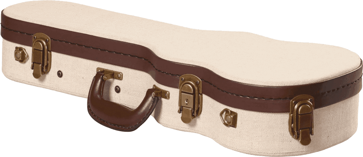 Sopran-Ukulelenkoffer Beige aus Holz Deluxe - GW