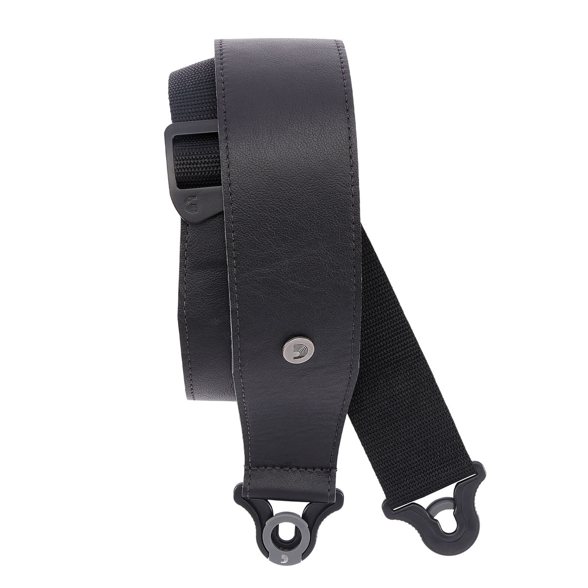 COMFORT LEATHER AUTO LOCK GUITAR STRAP BLACK