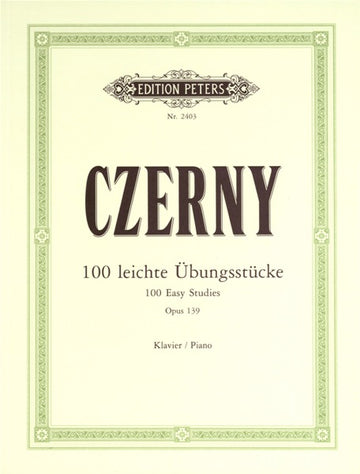 Czerny Carl - 100 Easy Progressive Pieces Without Octaves Op.139 - Piano