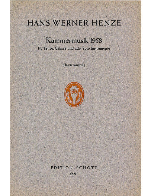 Henze - Kammermusik 1958 - Tr Guitare Et 8 Solo-Instruments